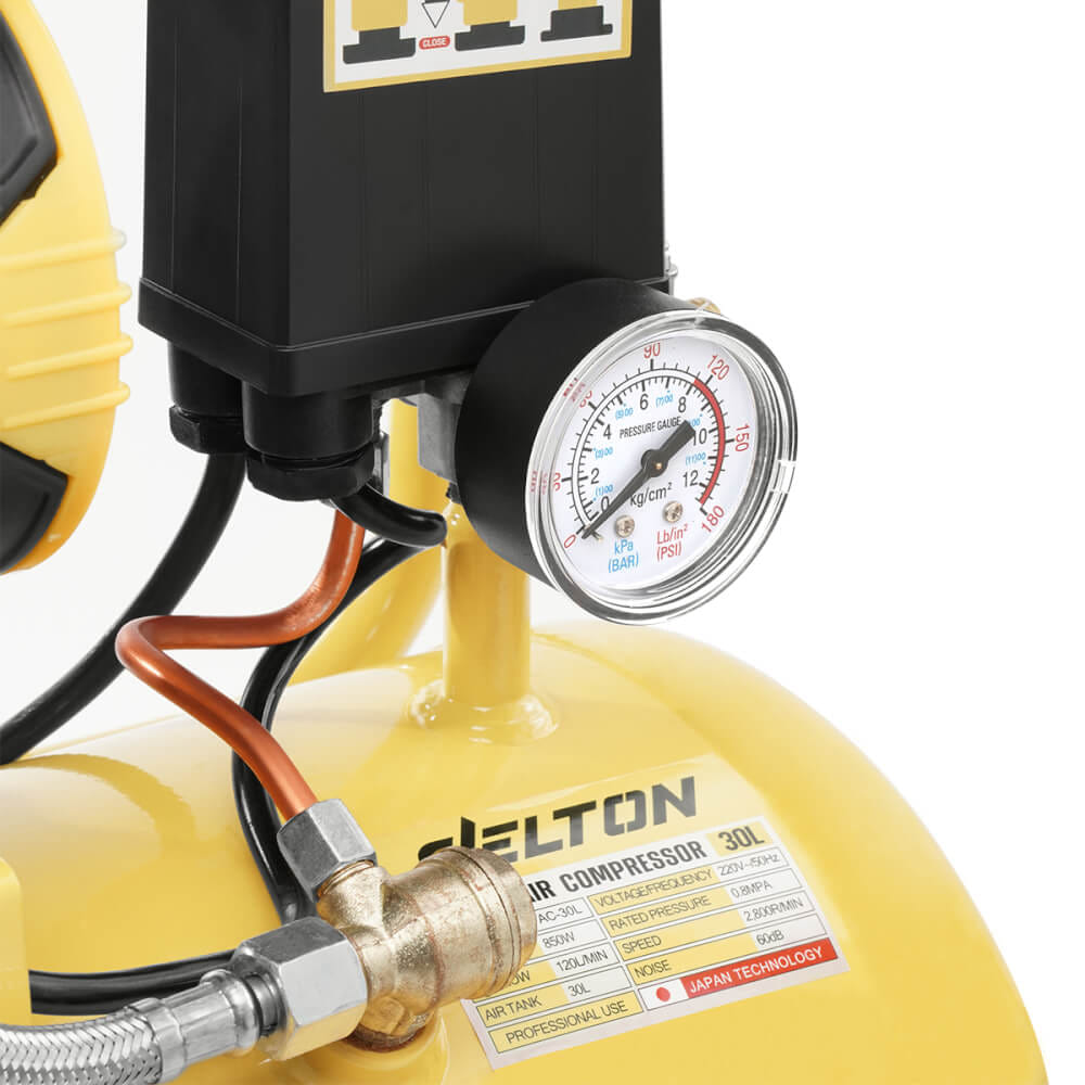 ปั๊มลม OIL FREE DELTON รุ่น FAC-30L 30 ลิตร 850 วัตต์ สีเหลือง_5